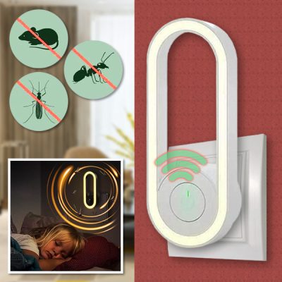 Aparat cu Ultrasunete împotriva Dăunătorilor cu Lumină de Veghe - 30 m², 2 Moduri | ANTIMOSI