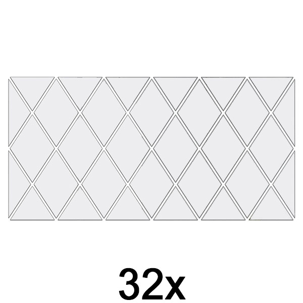 1x Autocolante cu oglindă pentru perete (32 bucăți) | WALLGEM