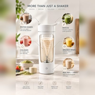 Sticlă electrică cu auto-amestecare, 650 ml | PROSHAKER